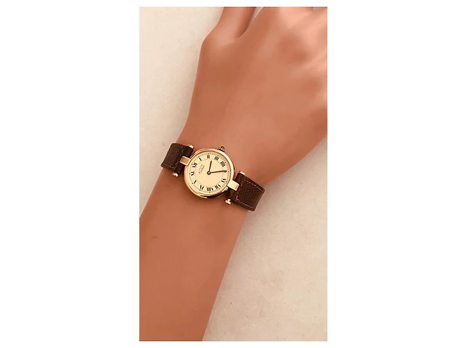Cartier Vendôme Uhr vergoldet Golden - Ansicht 13