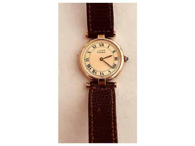 Cartier Vendôme Uhr vergoldet Golden - Ansicht 2
