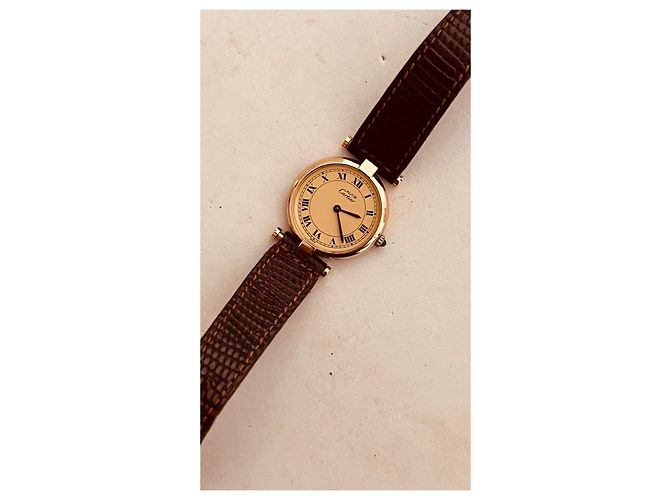Cartier Vendôme Uhr vergoldet Golden - Ansicht 7