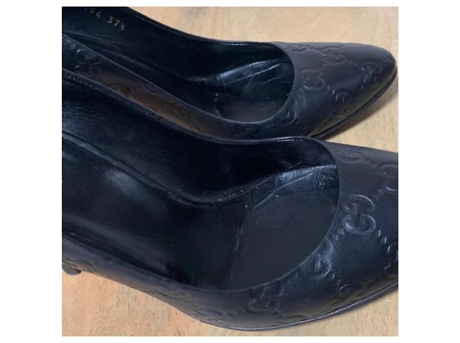 Décolleté Gucci Nere in Vitello Monogrammato Tacchi 85mm Nero - vista 3