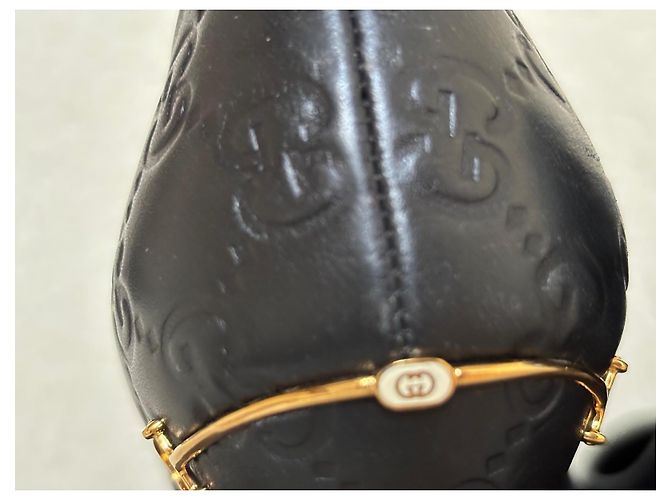 Décolleté Gucci Nere in Vitello Monogrammato Tacchi 85mm Nero - vista 4