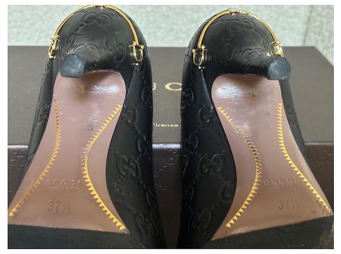 Décolleté Gucci Nere in Vitello Monogrammato Tacchi 85mm Nero - vista 5