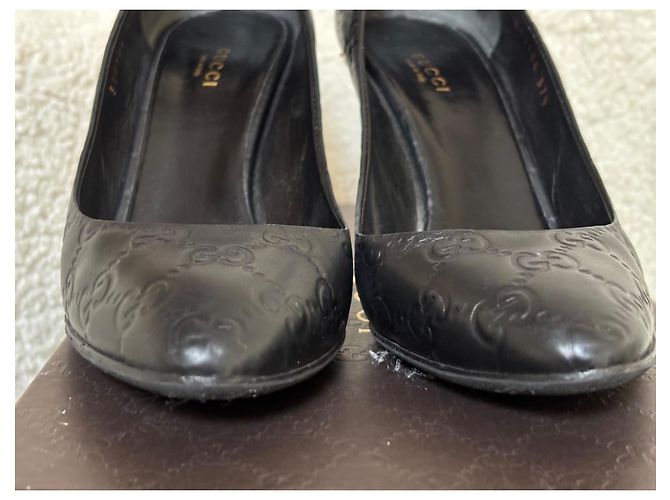 Décolleté Gucci Nere in Vitello Monogrammato Tacchi 85mm Nero - vista 6