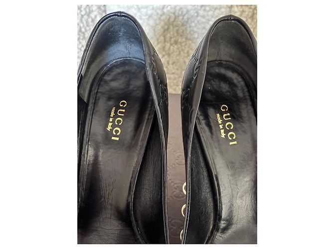 Décolleté Gucci Nere in Vitello Monogrammato Tacchi 85mm Nero - vista 8