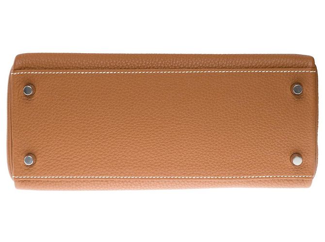 Hermès HERMES Kelly 28 Tasche aus goldenem Leder - 102536 - Ansicht 11