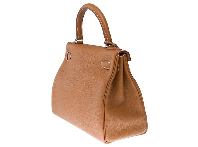 Hermès HERMES Kelly 28 Tasche aus goldenem Leder - 102536 - Ansicht 6