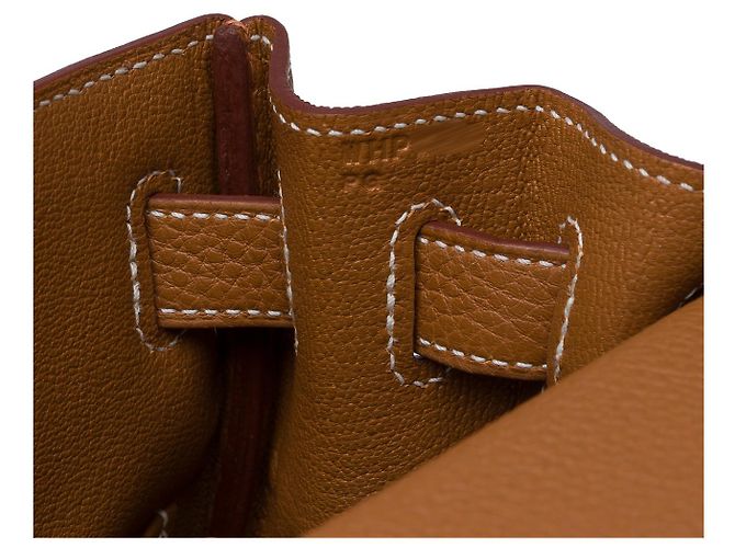 Hermès HERMES Kelly 28 Tasche aus goldenem Leder - 102536 - Ansicht 8