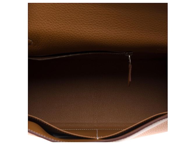 Hermès HERMES Kelly 28 Tasche aus goldenem Leder - 102536 - Ansicht 9