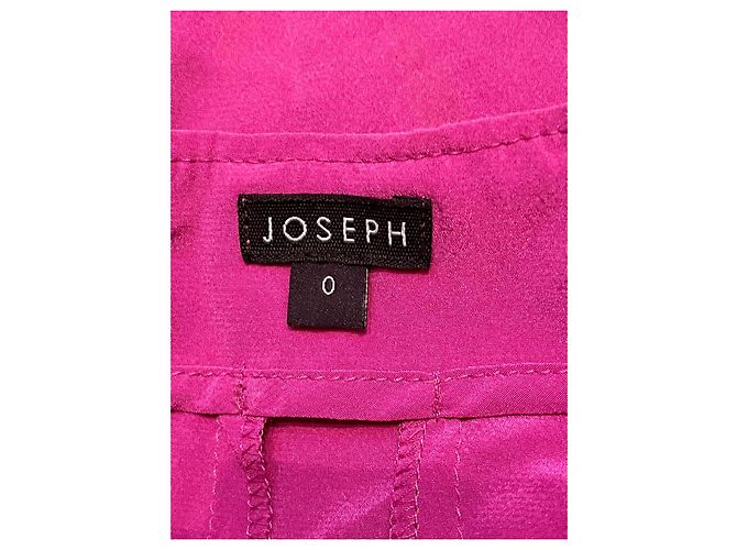 Joseph Vestido de seda con cinturón en magenta Rosa - vista 4