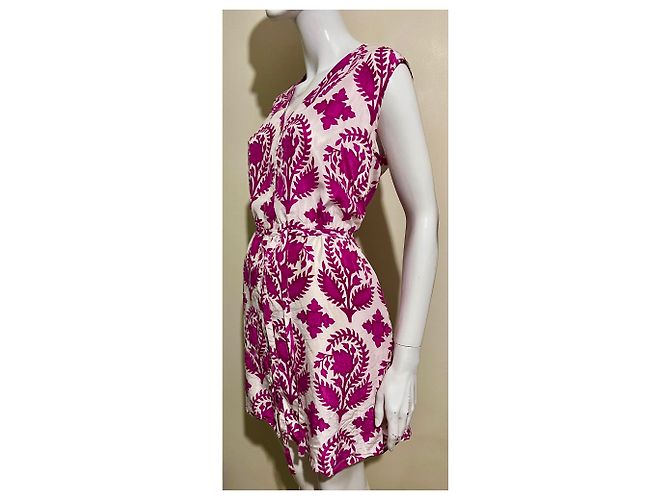 Joseph Vestido de seda con cinturón en magenta Rosa - vista 6