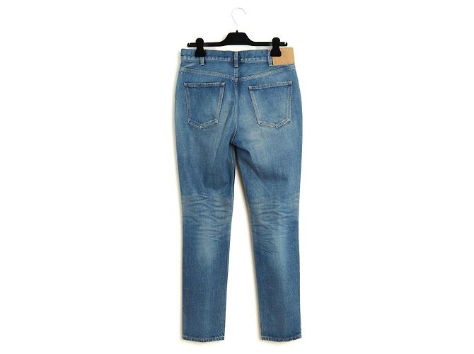 Pantalones vaqueros de denim lavado Céline Jean Tess FR40 Slim US29 por Hedi Slimane Celine Azul - vista 4