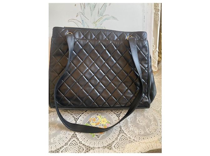 Borsa Chanel in pelle matelassé nera Nero - vista 10