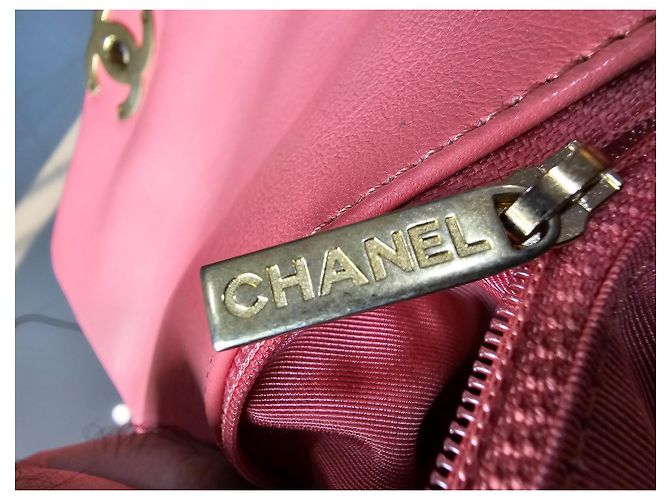 Chanel 19 Borsa Flap in agnello rosa - vista 20