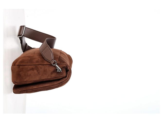 Borsa Grande Viv Choc Roger Vivier in Camoscio Marrone - vista 12