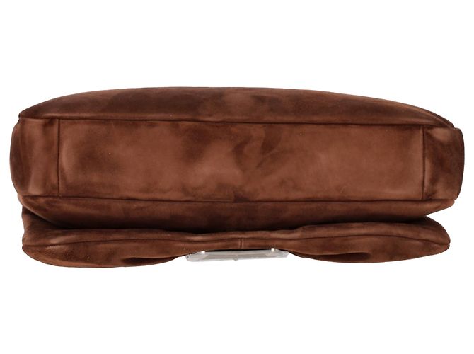 Borsa Grande Viv Choc Roger Vivier in Camoscio Marrone - vista 5