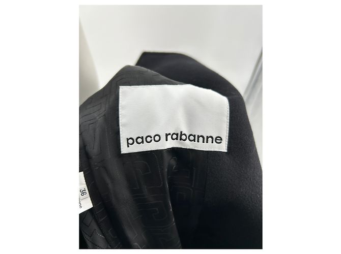 PACO RABANNE Abrigos T.FR 36 Lana Negro - vista 5