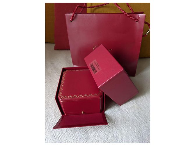 Cartier Love Juc Armband gefütterte Box und Papiertüte Rot - Ansicht 5