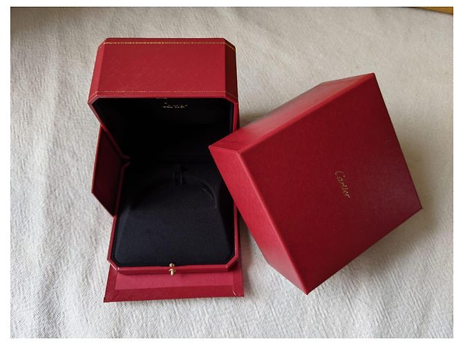 Cartier Love Juc Armband gefütterte Box und Papiertüte Rot - Ansicht 9