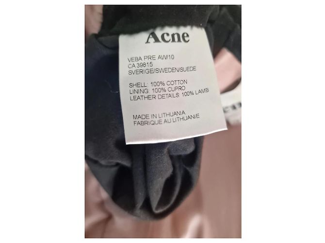 Giacca Acne in cotone nera Nero - vista 10