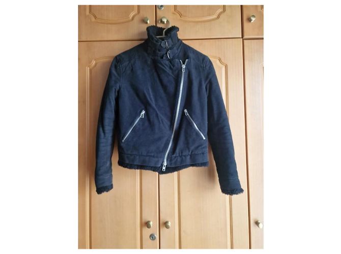 Giacca Acne in cotone nera Nero - vista 6