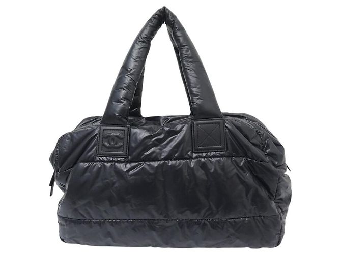 NUOVA BORSA A MANO CHANEL COCO COCOON MM NYLON NERO - vista 2