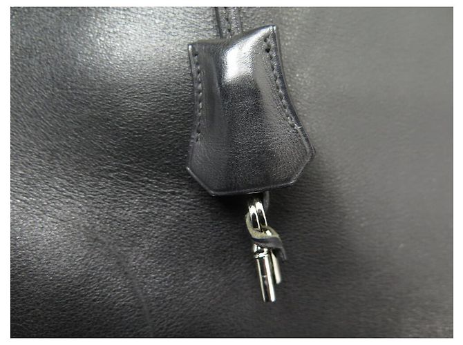 Hermès BORSA DA VIAGGIO HERMES PLUME 55 IN PELLE BOX NERA Nero - vista 11