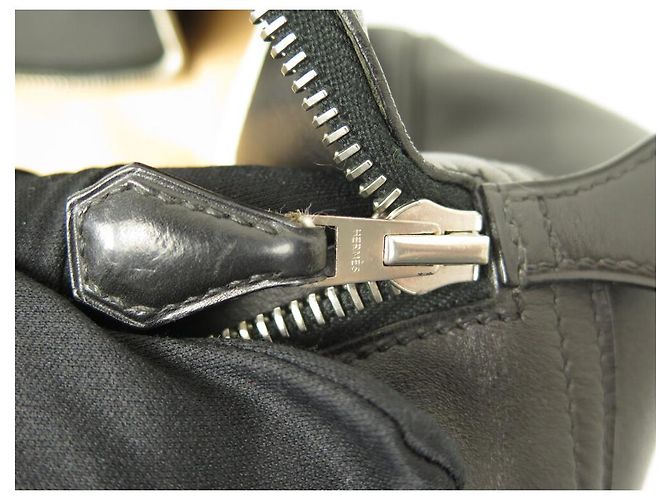 Hermès BORSA DA VIAGGIO HERMES PLUME 55 IN PELLE BOX NERA Nero - vista 15