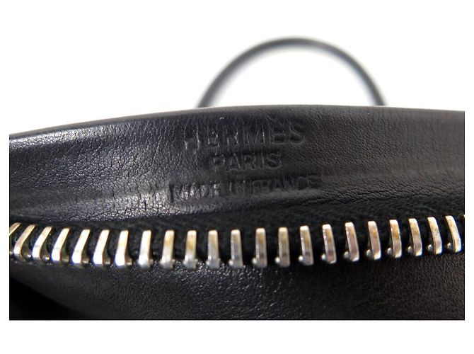 Hermès BORSA DA VIAGGIO HERMES PLUME 55 IN PELLE BOX NERA Nero - vista 17