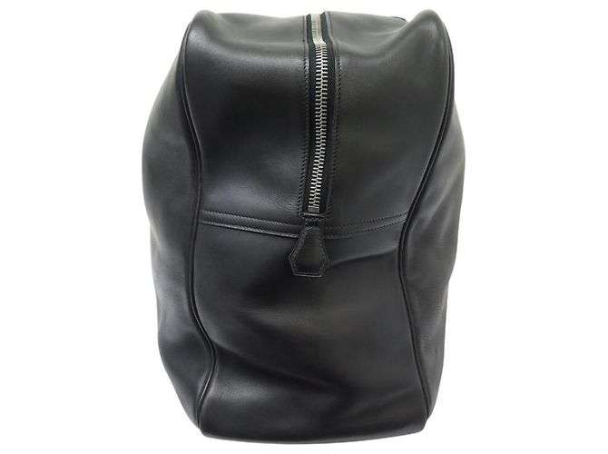 Hermès BORSA DA VIAGGIO HERMES PLUME 55 IN PELLE BOX NERA Nero - vista 3