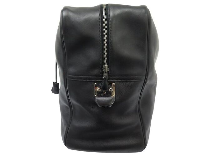 Hermès BORSA DA VIAGGIO HERMES PLUME 55 IN PELLE BOX NERA Nero - vista 4