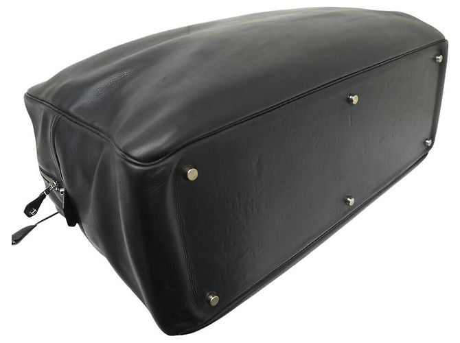 Hermès BORSA DA VIAGGIO HERMES PLUME 55 IN PELLE BOX NERA Nero - vista 5