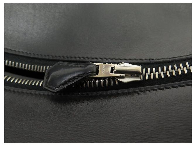 Hermès BORSA DA VIAGGIO HERMES PLUME 55 IN PELLE BOX NERA Nero - vista 9