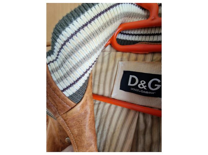 Dolce & Gabbana Lederjacke Camel Kamel - Ansicht 10