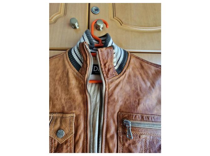 Dolce & Gabbana Lederjacke Camel Kamel - Ansicht 3