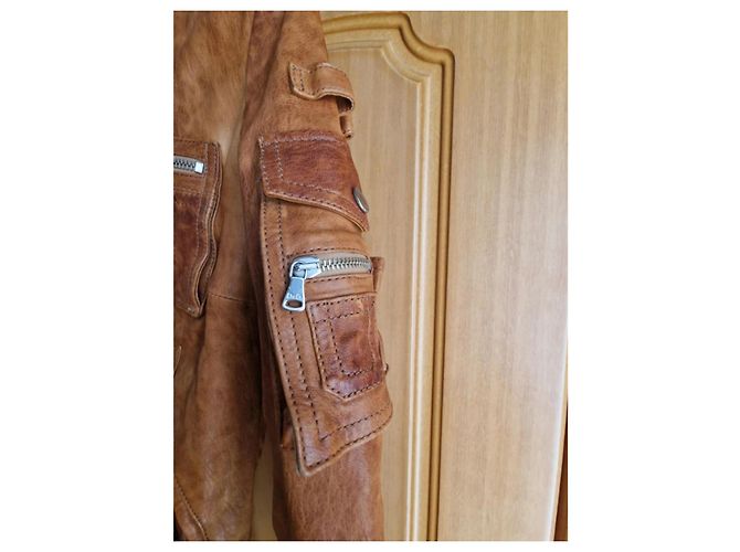Dolce & Gabbana Lederjacke Camel Kamel - Ansicht 5