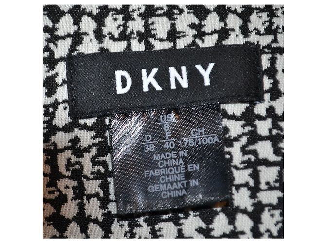 Abito midi DKNY nero e bianco - vista 5