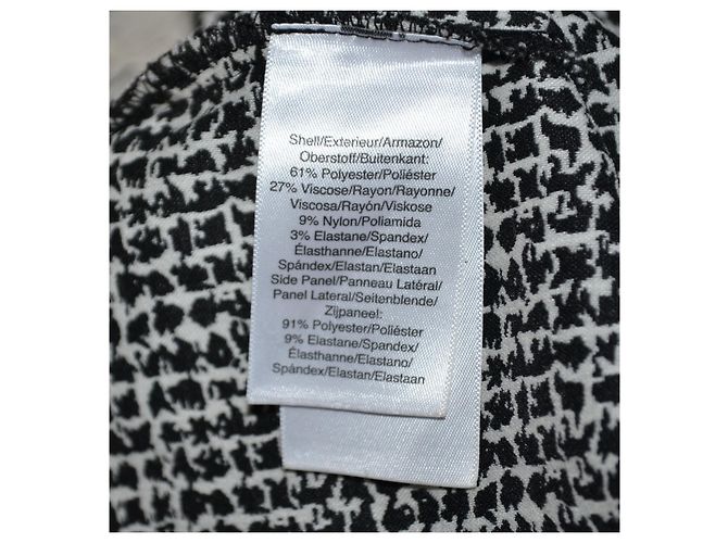 Abito midi DKNY nero e bianco - vista 6