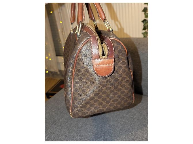 Borsa Céline Boston in pelle marrone - vista 7