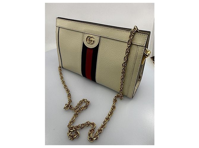 Borsa a spalla Ophidia di Gucci Bianco sporco - vista 8
