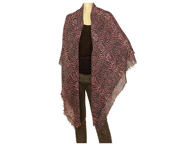 Sciarpa Zadig & Voltaire Delta Zebra Blu Rosa - vista 4