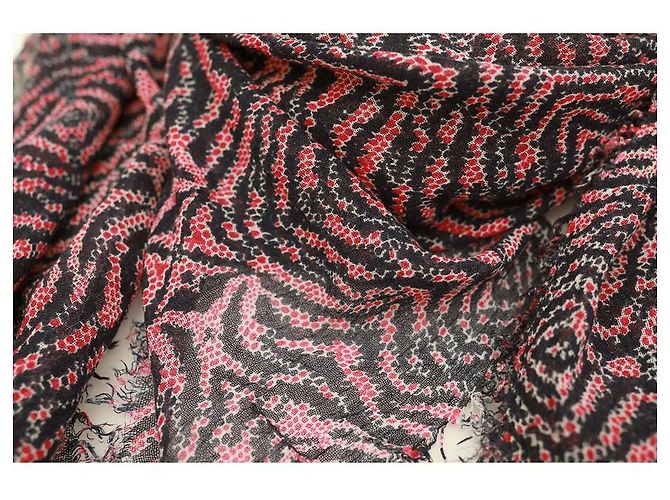 Sciarpa Zadig & Voltaire Delta Zebra Blu Rosa - vista 7