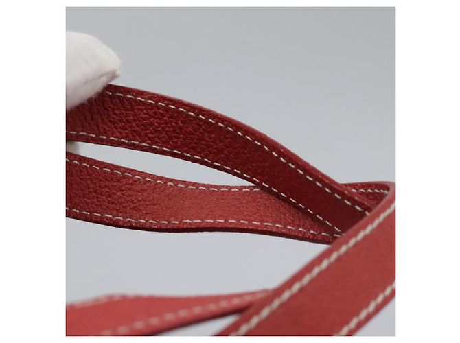 Bamboo Zaino Gucci in pelle scamosciata rossa e oro 003 2852 0030 0 Auth th5663 Rosso D'oro - vista 16