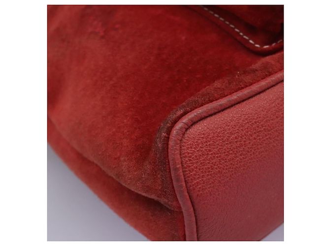Bamboo Zaino Gucci in pelle scamosciata rossa e oro 003 2852 0030 0 Auth th5663 Rosso D'oro - vista 17