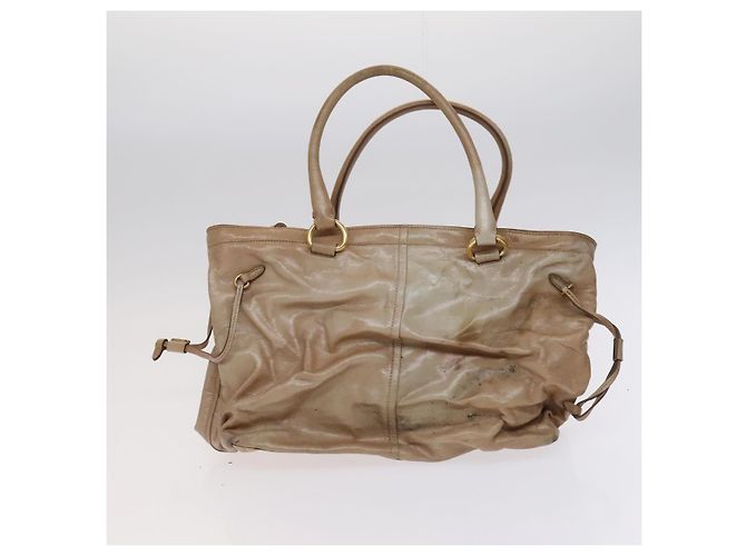 PRADA Borsa a mano in nylon pelle 3 pezzi khaki beige Auth bs22539 Cachi - vista 3
