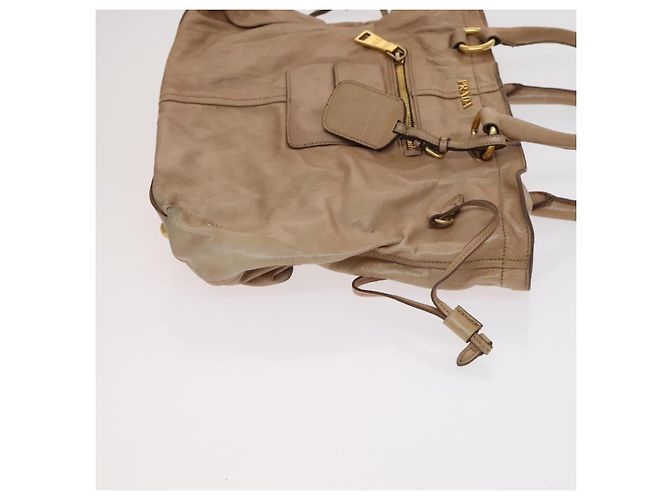 PRADA Borsa a mano in nylon pelle 3 pezzi khaki beige Auth bs22539 Cachi - vista 4