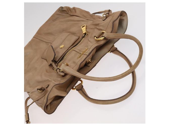 PRADA Borsa a mano in nylon pelle 3 pezzi khaki beige Auth bs22539 Cachi - vista 5