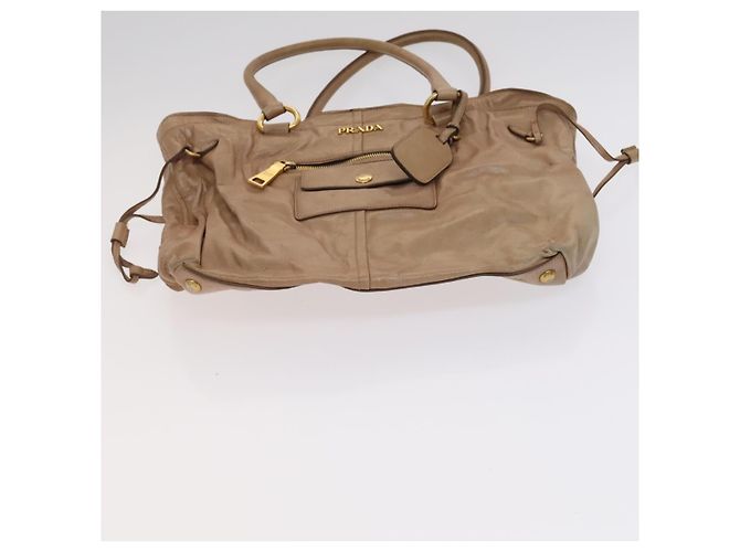PRADA Borsa a mano in nylon pelle 3 pezzi khaki beige Auth bs22539 Cachi - vista 7