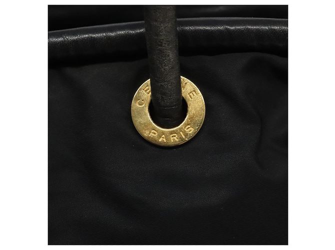 Céline Borsa a spalla CELINE in nylon nero Auth 101065 - vista 17