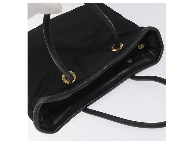 Céline Borsa a spalla CELINE in nylon nero Auth 101065 - vista 6