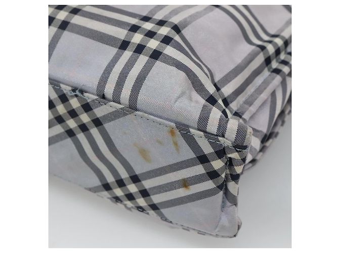 Borsa a mano Burberry Nova Check Blue Label in nylon viola argento autentica hs1699 Porpora - vista 15